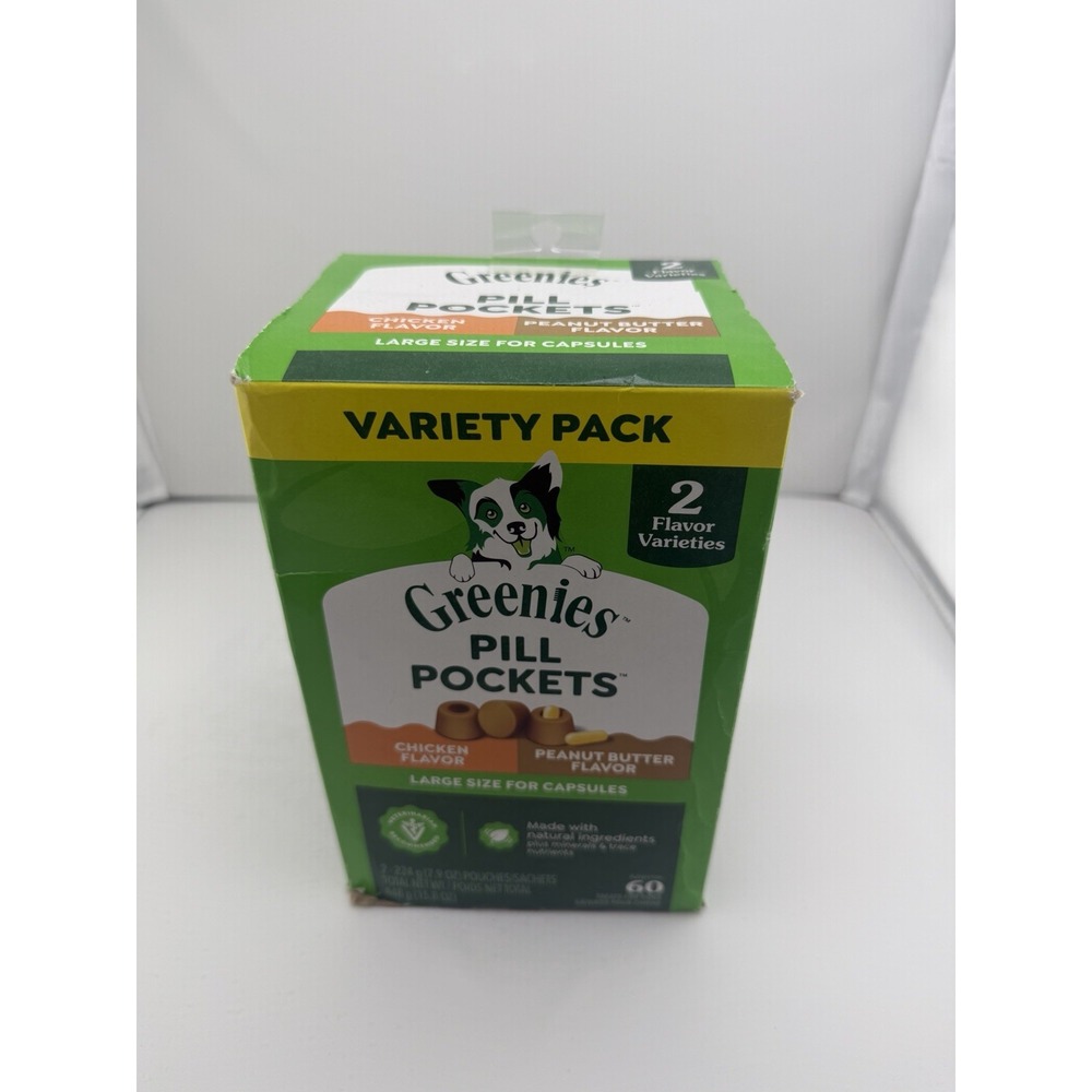 "1 - Box Of 2" Greenies Pill Pockets Large Size Dog Treats, Variety Pack 15.8 oz